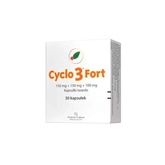 Cyclo 3 Fort, 150 mg+150 mg+100 mg, kapsułki twarde, 30 szt. - zdjęcie produktu