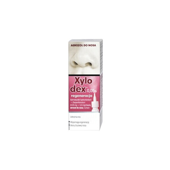 Xylodex 0,05%, aerozol do nosa, dla dzieci od 2-6 lat, 10 ml Xylodex 0,05%, aerozol do nosa, dla dzieci od 2-6 lat, 10 ml - zdjęcie produktu