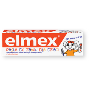 Elmex, pasta do zębów dla dzieci z aminofluorkiem od 1 ząbka do 6 lat, 50 ml - zdjęcie produktu