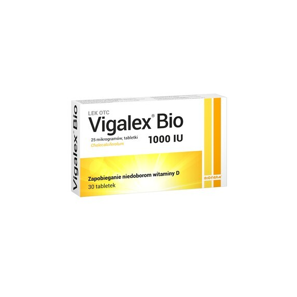 Vigalex Bio, 1000 IU, tabletki, 30 szt. Vigalex Bio, 1000 IU, tabletki, 30 szt. - zdjęcie produktu
