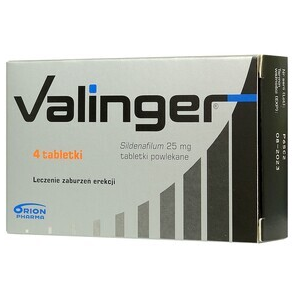 Valinger, 25 mg, tabletki powlekane, 4 szt. - zdjęcie produktu