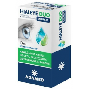 Hialeye Duo, emulsja, nawilżające krople do oczu, 10 ml - zdjęcie produktu