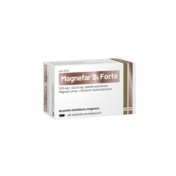 Magnefar B6 Forte, tabletki powlekane, 60 szt. - zdjęcie produktu