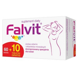 Falvit, tabletki drażowane, 60 szt. + 10 szt. gratis - zdjęcie produktu