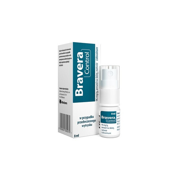 Bravera Control, 96 mg/g, aerozol na skórę opóźniający wytrysk, 8 ml - zdjęcie produktu