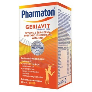 Pharmaton Geriavit, tabletki powlekane, 30 szt. - zdjęcie produktu