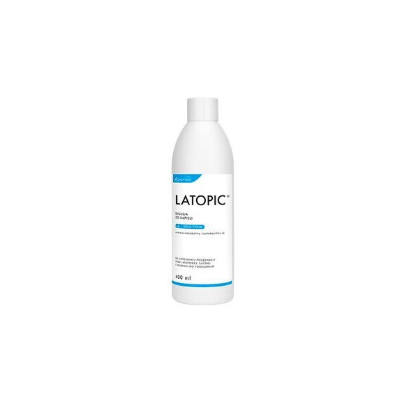 Latopic Probiotic Emollient, aktywna emulsja do kąpieli, od 1 dnia życia, 400 ml Latopic Probiotic Emollient, aktywna emulsja do kąpieli, od 1 dnia życia, 400 ml - zdjęcie produktu