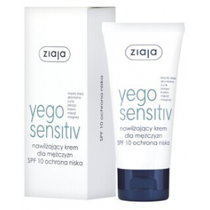 Ziaja Yego Sensitiv, nawilżający krem dla mężczyzn, SPF10, 50 ml - zdjęcie produktu