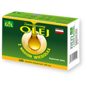 Zimnotłoczony olej z nasion wiesiołka, 500 mg, kapsułki, 150 szt. - zdjęcie produktu