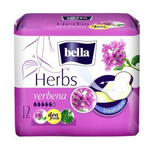 Podpaski Bella Herbs, z werbeną, 12 szt. - zdjęcie produktu
