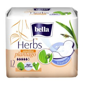 Podpaski Bella Herbs, z babką lancetowatą, 12 szt. - zdjęcie produktu