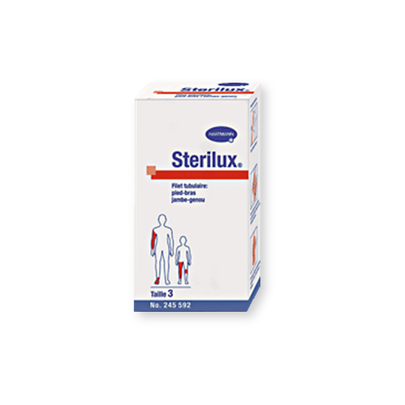 Sterilux, kompresy jałowe, 17-nitkowe, 8 warstwowe, 5 cm x 5 cm, 3 szt. - zdjęcie produktu