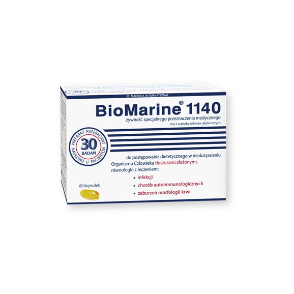 BioMarine 1140, kapsułki, naturalny olej z wątroby rekina, 60 szt. - zdjęcie produktu