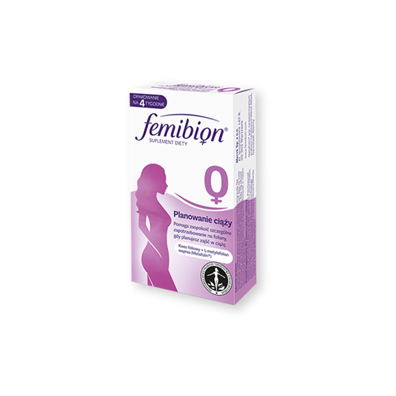 Femibion Planowanie ciąży, kwas foliowy, tabletki powlekane, 28 szt. - zdjęcie produktu