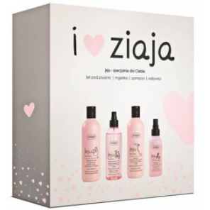 Zestaw Ziaja Jeju Różowa, mydło pod prysznic, 300 ml + szampon do włosów, 300 ml, dwufazowa odżywka do włosów, 125 ml + - zdjęcie produktu