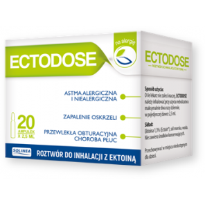 Ectodose, roztwór do inhalacji z ektoiną, 2,5 ml x 20 ampułek - zdjęcie produktu