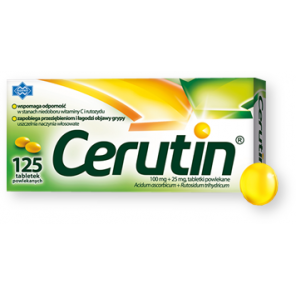 Cerutin, 100 mg+25 mg, tabletki powlekane, 125 szt. - zdjęcie produktu