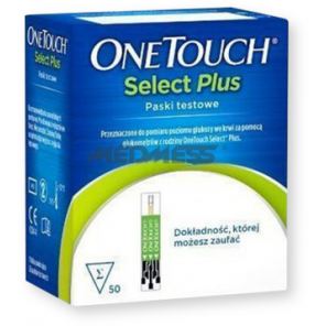 OneTouch Select Plus, paski testowe do glukometru, 50 szt. - zdjęcie produktu