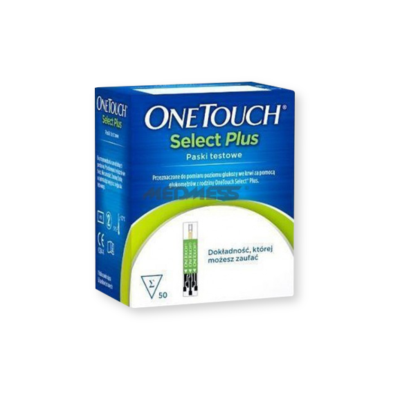 OneTouch Select Plus, paski testowe do glukometru, 50 szt. - zdjęcie produktu
