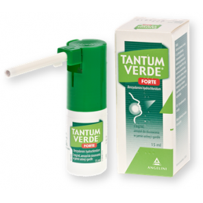 Tantum Verde Forte, 3 mg/ml, aerozol do stosowania w jamie ustnej i gardle, 15 ml - zdjęcie produktu