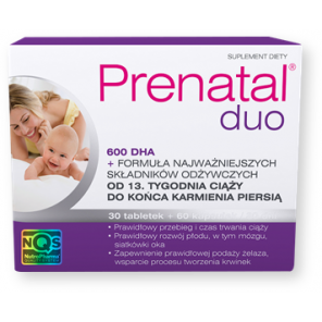 Prenatal Duo, 600 DHA, tabletki, 30 szt. + kapsułki, 60 szt. - zdjęcie produktu