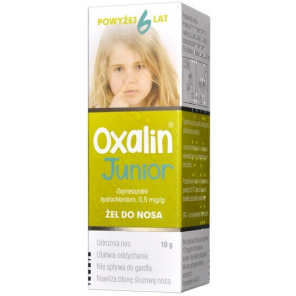 Oxalin Junior, 0,5 mg/g, żel do nosa, 10 g (butelka) - zdjęcie produktu