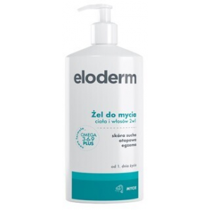 Eloderm, żel do mycia ciała i włosów 2 w 1, od 1 dnia życia, 400 ml - zdjęcie produktu
