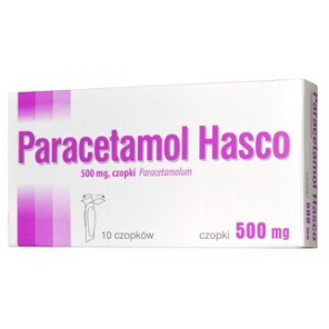 Paracetamol Hasco, 500 mg, czopki, 10 szt. - zdjęcie produktu