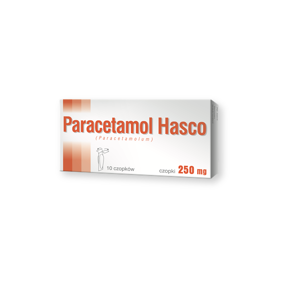 Paracetamol Hasco, 250 mg, czopki, 10 szt. - zdjęcie produktu