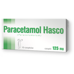 Paracetamol Hasco, 125 mg, czopki, 10 szt. - zdjęcie produktu