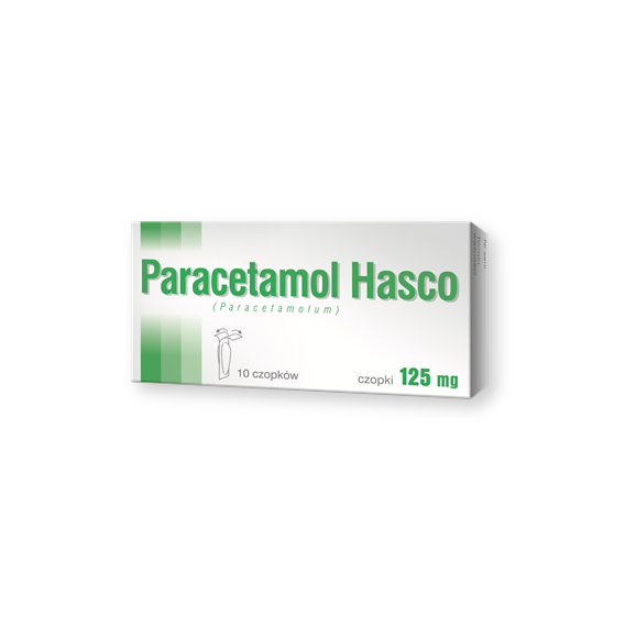 Paracetamol Hasco, 125 mg, czopki, 10 szt. - zdjęcie produktu
