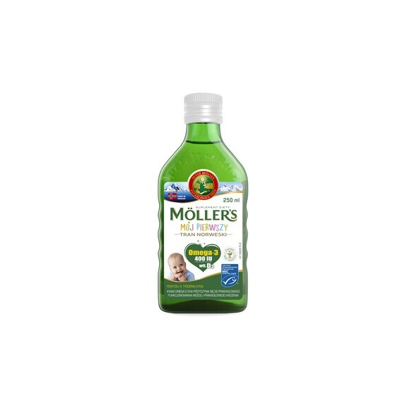 Mollers Mój Pierwszy Tran Norweski, płyn, 250 ml - zdjęcie produktu