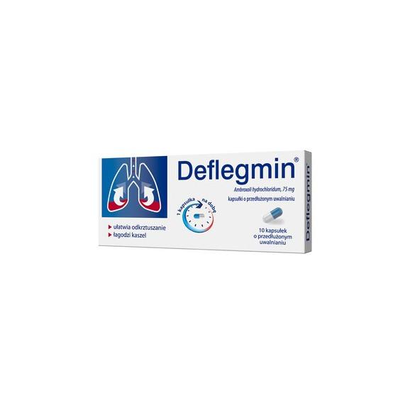 Deflegmin, 75 mg, kapsułki o przedłużonym uwalnianiu, 10 szt. - zdjęcie produktu