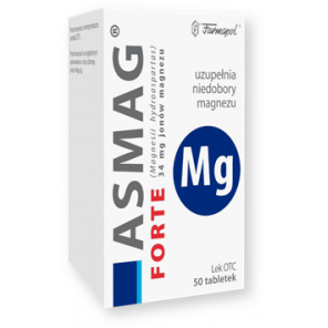 Asmag forte, 500 mg (34 mg Mg2+), tabletki, 50 szt. - zdjęcie produktu