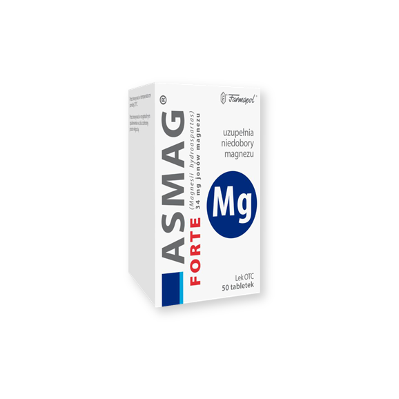 Asmag forte, 500 mg (34 mg Mg2+), tabletki, 50 szt. - zdjęcie produktu