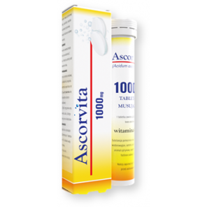 Ascorvita, 1000 mg, tabletki musujące, 20 szt. - zdjęcie produktu