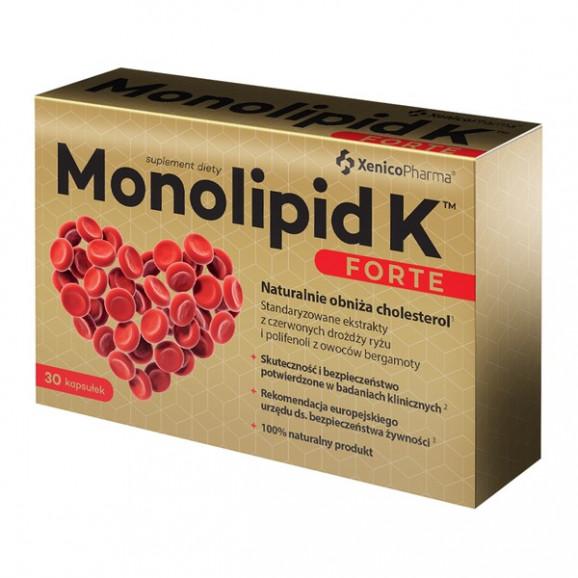 Monolipid K Forte, kapsułki roślinne wegańskie, 30 szt. - zdjęcie produktu