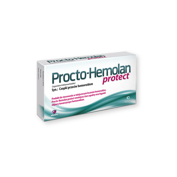 Procto-Hemolan Protect, czopki, 10 szt. - zdjęcie produktu