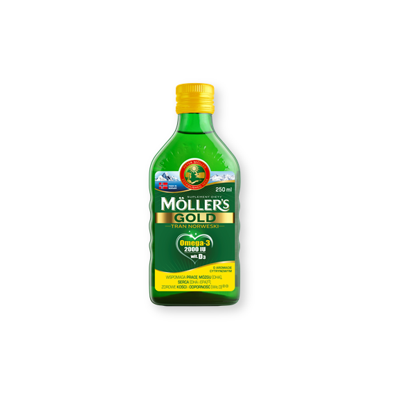 Mollers Gold Tran Norweski, płyn o smaku cytrynowym, 250 ml - zdjęcie produktu