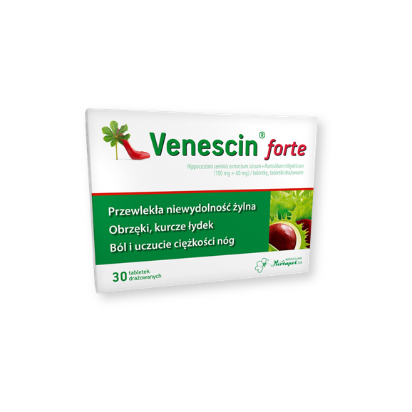 Venescin forte, tabletki drażowane, 30 szt. - zdjęcie produktu