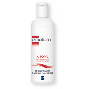 Emolium A-Topic, trójaktywna emulsja do kąpieli, 200 ml - zdjęcie produktu