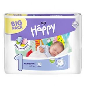 Pieluszki BELLA Happy Newborn, rozmiar 1, 2-5 kg, 78 szt. - zdjęcie produktu