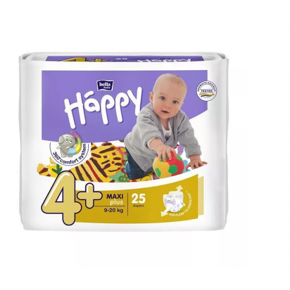 Bella Baby Happy Maxi Plus, pieluszki jednorazowe, 25 szt. - zdjęcie produktu