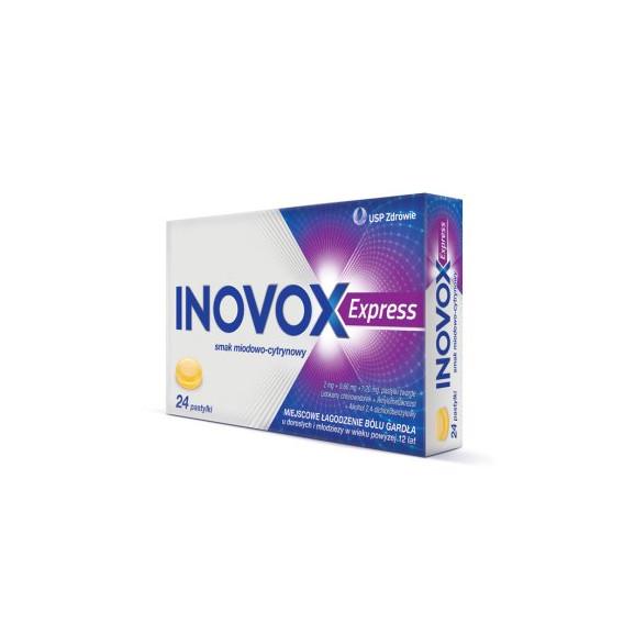 Inovox Express, pastylki twarde, smak miodowo-cytrynowy, 24 szt. - zdjęcie produktu