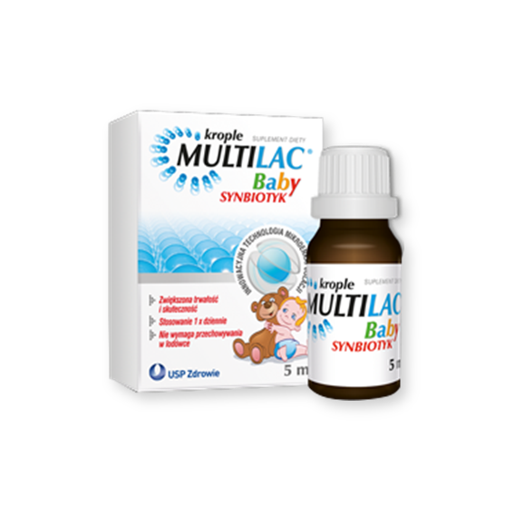 Multilac Baby, krople, synbiotyk, 5 ml - zdjęcie produktu