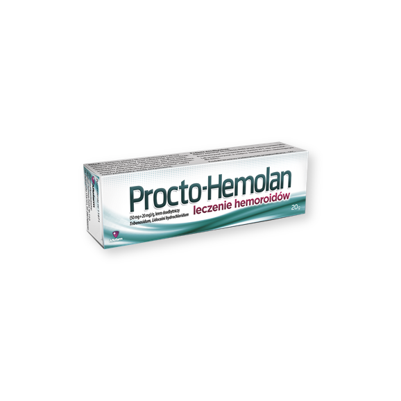 Procto-Hemolan, (50 mg+20 mg)/g, krem doodbytniczy, 20 g - zdjęcie produktu