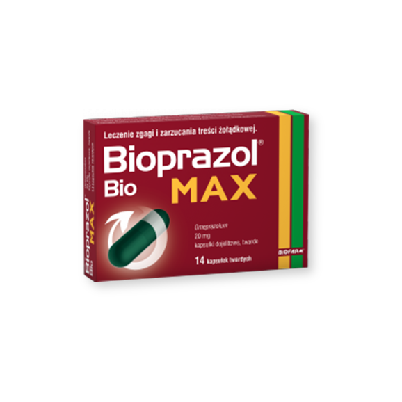 Bioprazol Bio Max, 20 mg, kapsułki dojelitowe twarde, 14 szt. - zdjęcie produktu
