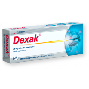 Dexak, 25 mg, tabletki powlekane, 30 szt. - zdjęcie produktu