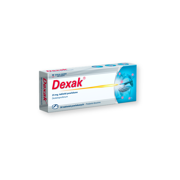 Dexak, 25 mg, tabletki powlekane, 30 szt. - zdjęcie produktu