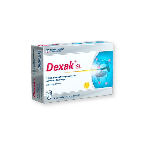 Dexak SL, 25 mg, granulki do sporządzania roztworu doustnego w saszetkach, 10 szt. - zdjęcie produktu